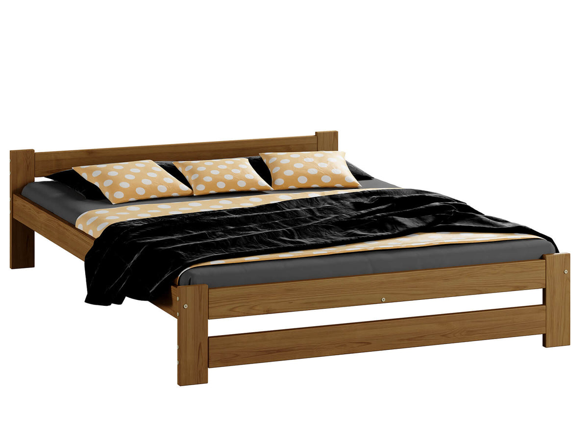 Prima Oak Bed — Handcrafted Solid Pine Bed