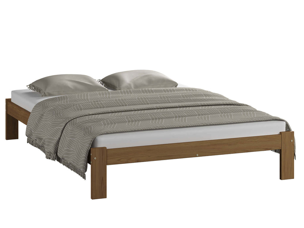 Simpla Oak Bed — Handcrafted Pine Bed without Headboard