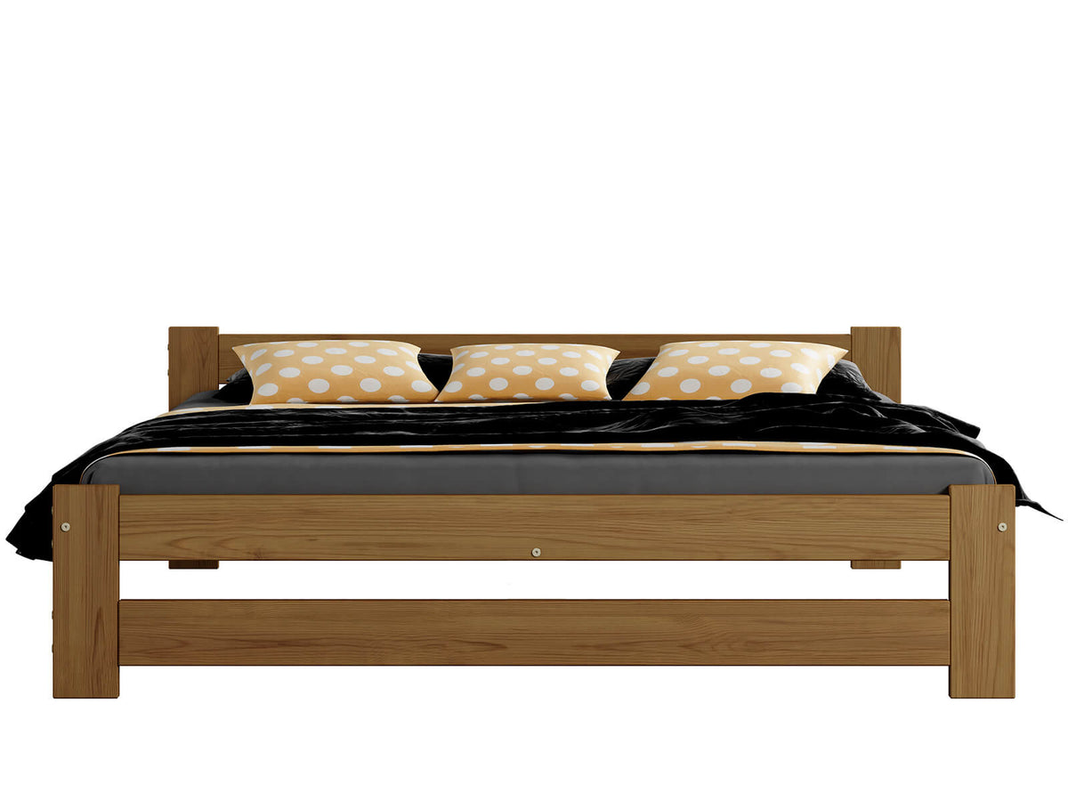 Prima Oak Bed — Handcrafted Solid Pine Bed