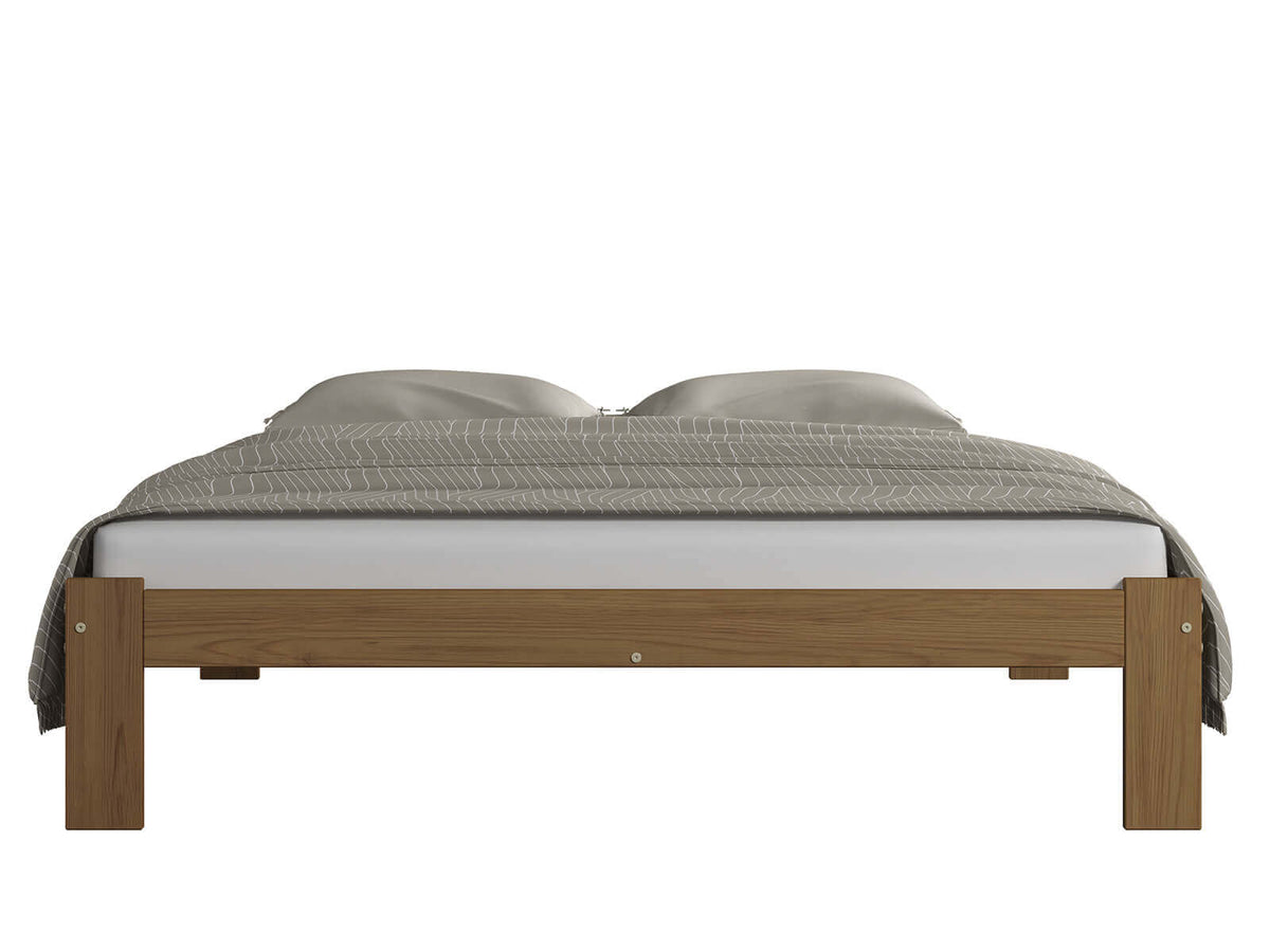 Simpla Oak Bed — Handcrafted Pine Bed without Headboard