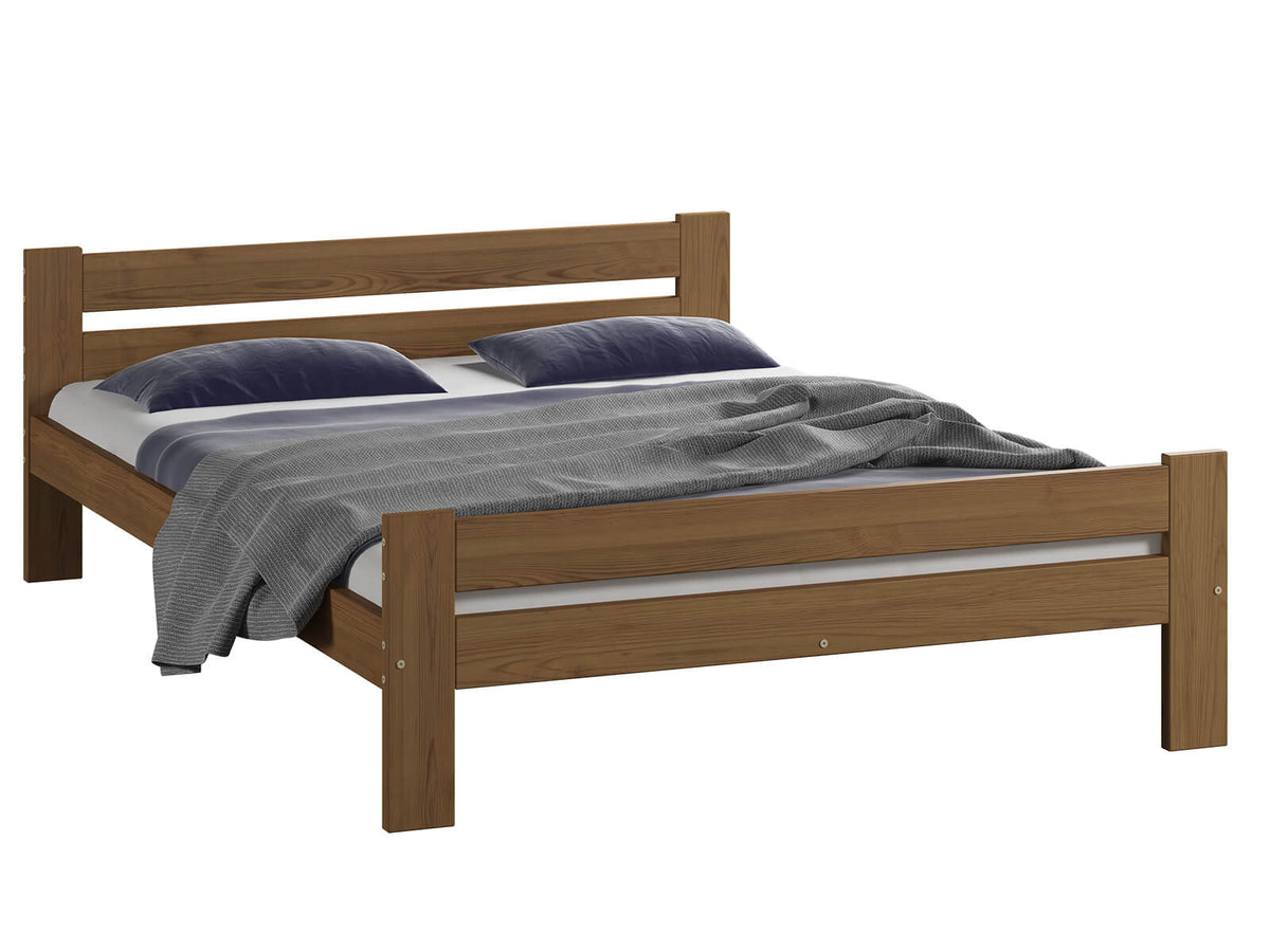 Rustica Oak Bed — Handcrafted Solid Pine Bed