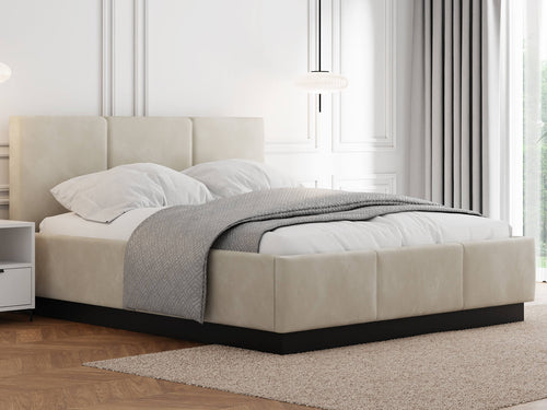 Avena Bed — Handcrafted Upholstered Bed with Storage & Plinth