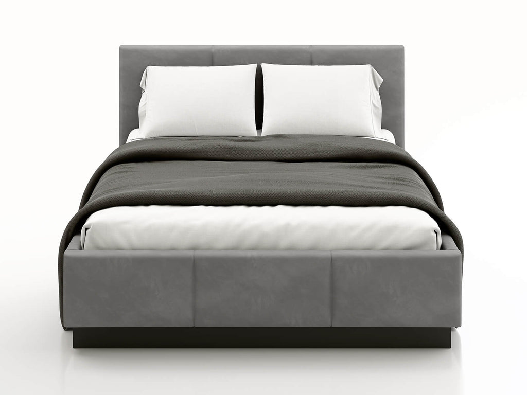 Grigio Bed — Handcrafted Upholstered Bed with Slatted Base