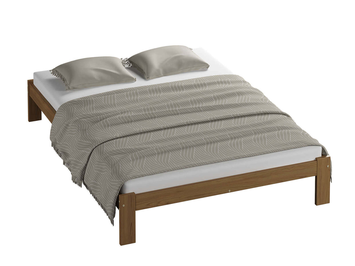Simpla Oak Bed — Handcrafted Pine Bed without Headboard