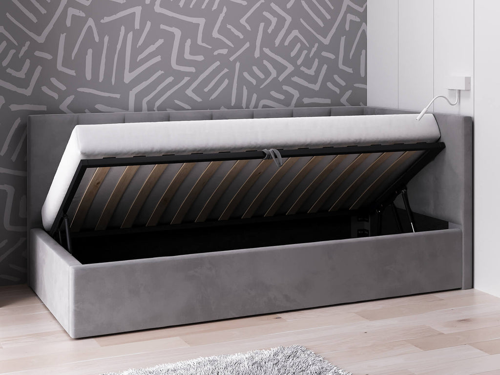 Sofia Corner Bed — Handcrafted Upholstered Daybed