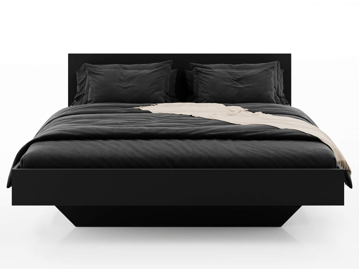 Ombra Bed — Handcrafted Floating Black Bed