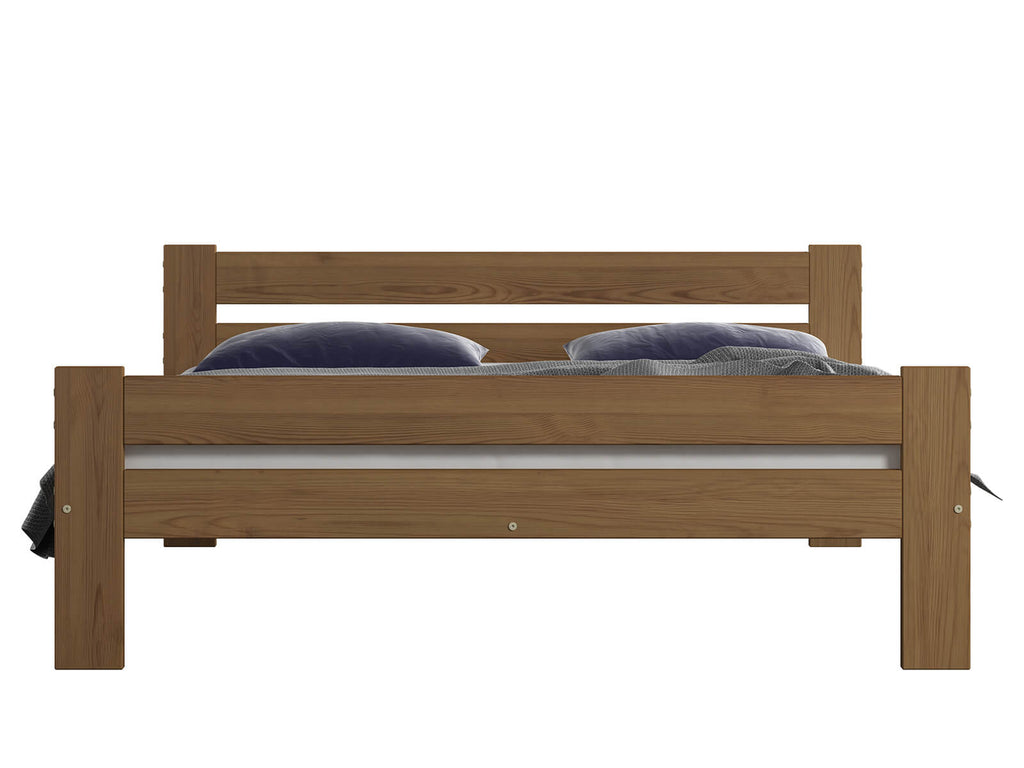 Rustica Oak Bed — Handcrafted Solid Pine Bed