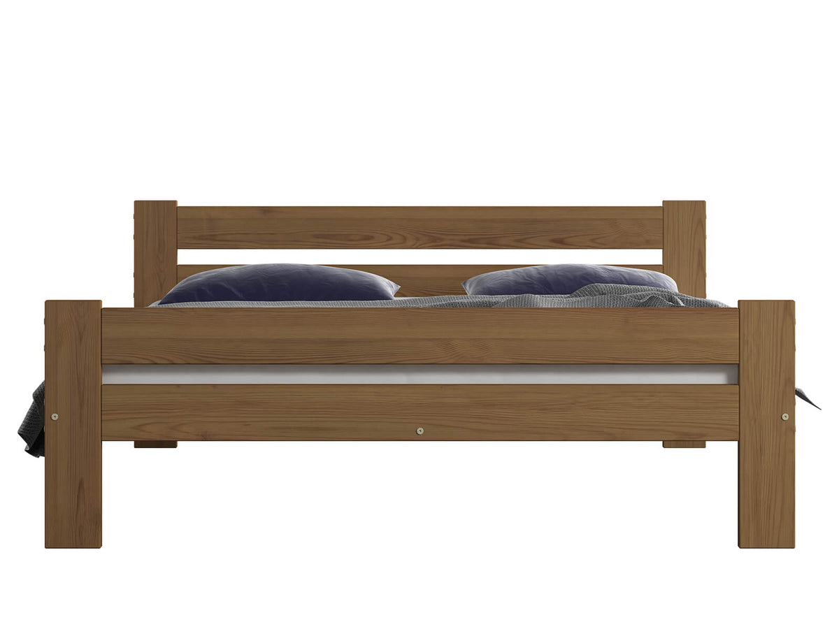 Rustica Oak Bed — Handcrafted Solid Pine Bed