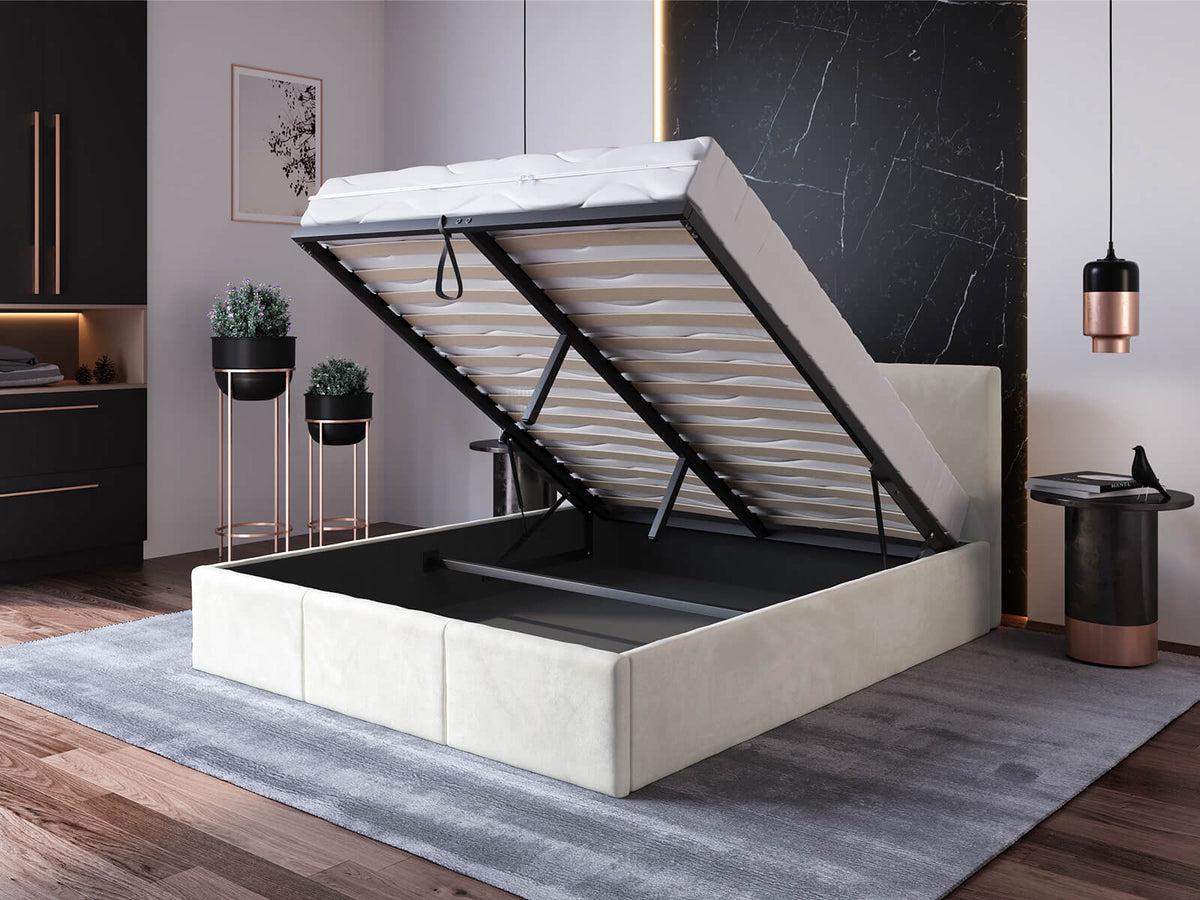 Vaniglia Bed — Handcrafted Upholstered Bed with Storage