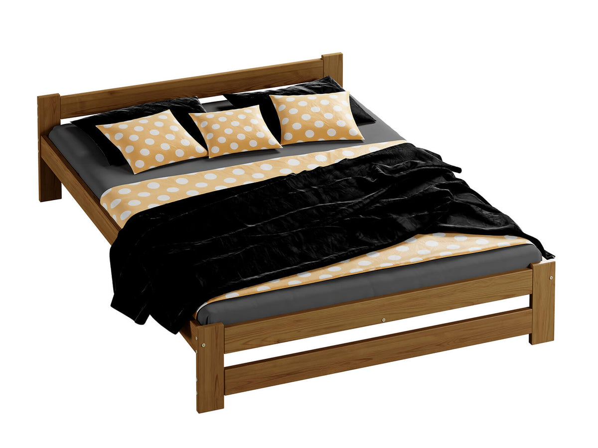 Prima Oak Bed — Handcrafted Solid Pine Bed