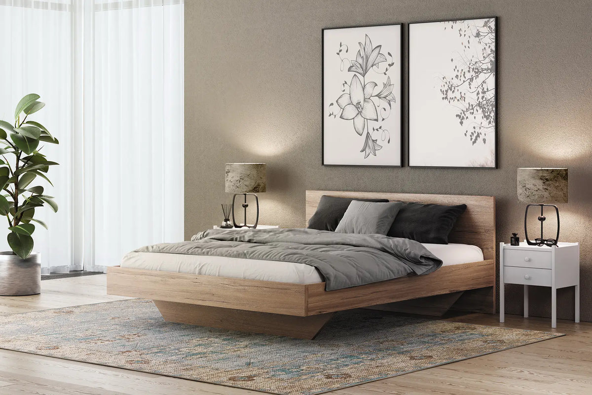 Levito Bed — Handcrafted Floating Oak Bed