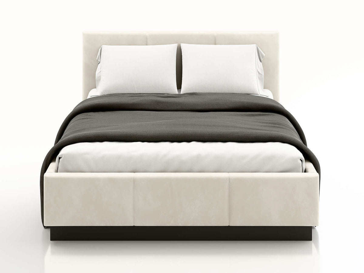 Avena Bed — Handcrafted Upholstered Bed with Storage & Plinth