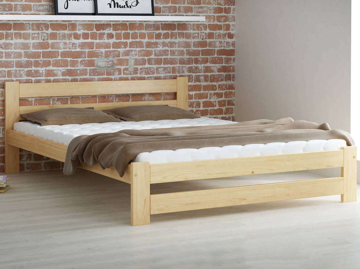 Natura Pine Bed — Handcrafted Solid Pine Bed