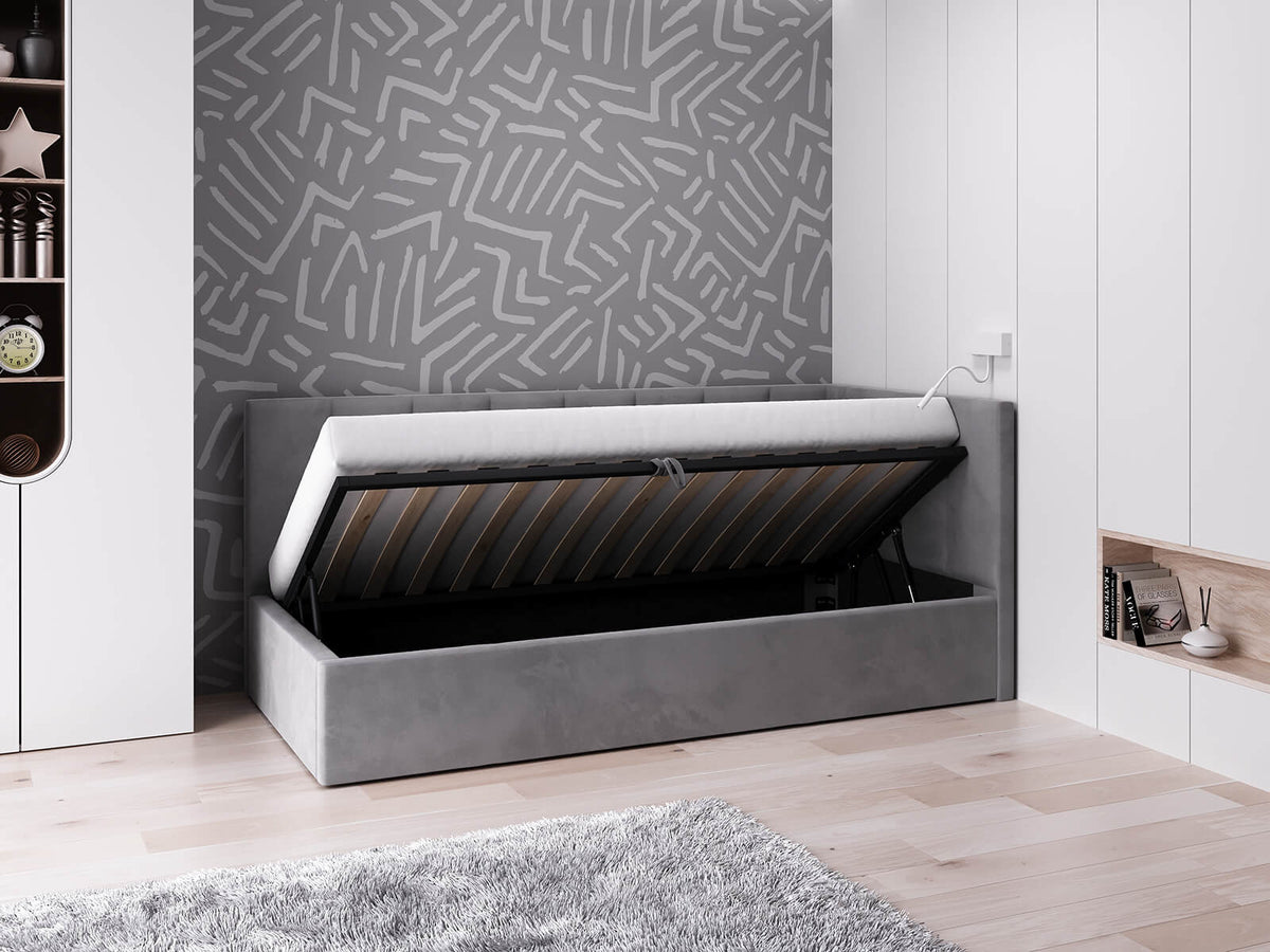Sofia Corner Bed — Handcrafted Upholstered Daybed