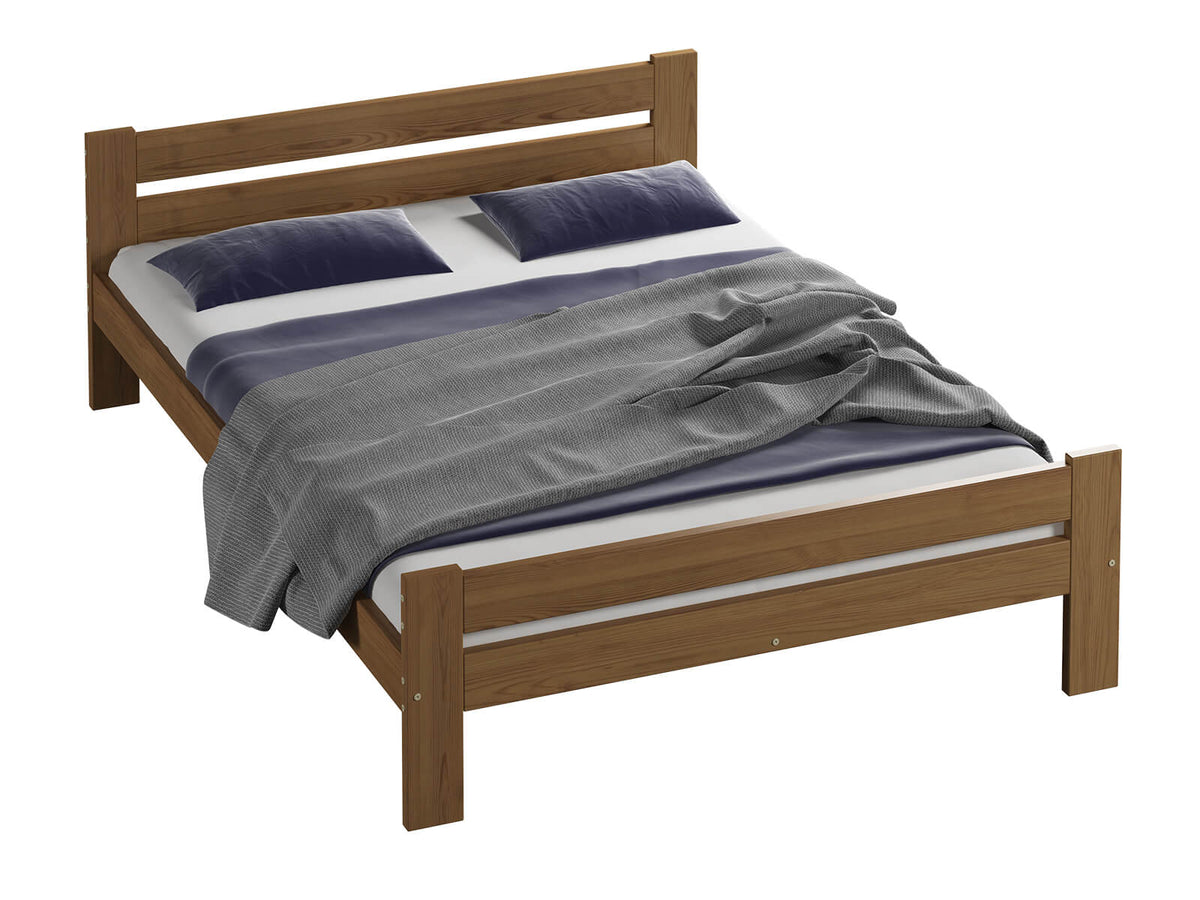 Rustica Oak Bed — Handcrafted Solid Pine Bed