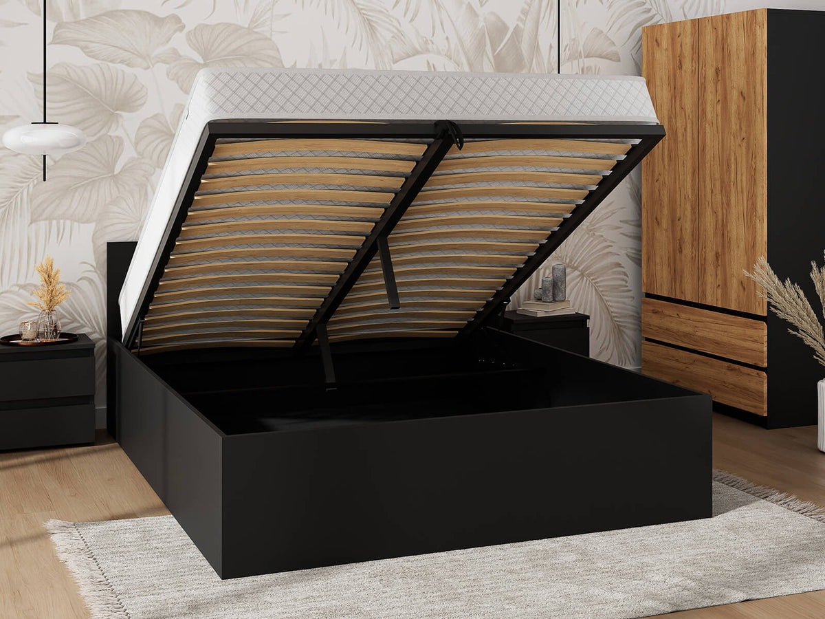 Noco Bed — Handcrafted Black Minimalist Bed
